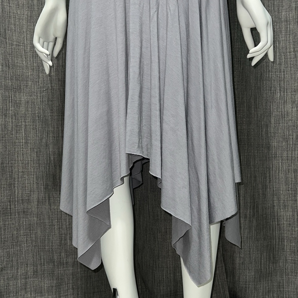 Y2K RARE Forever 21 Uneven Hem High Waisted MIDI A-line Skirt Gray XSmall - Picture 8 of 16